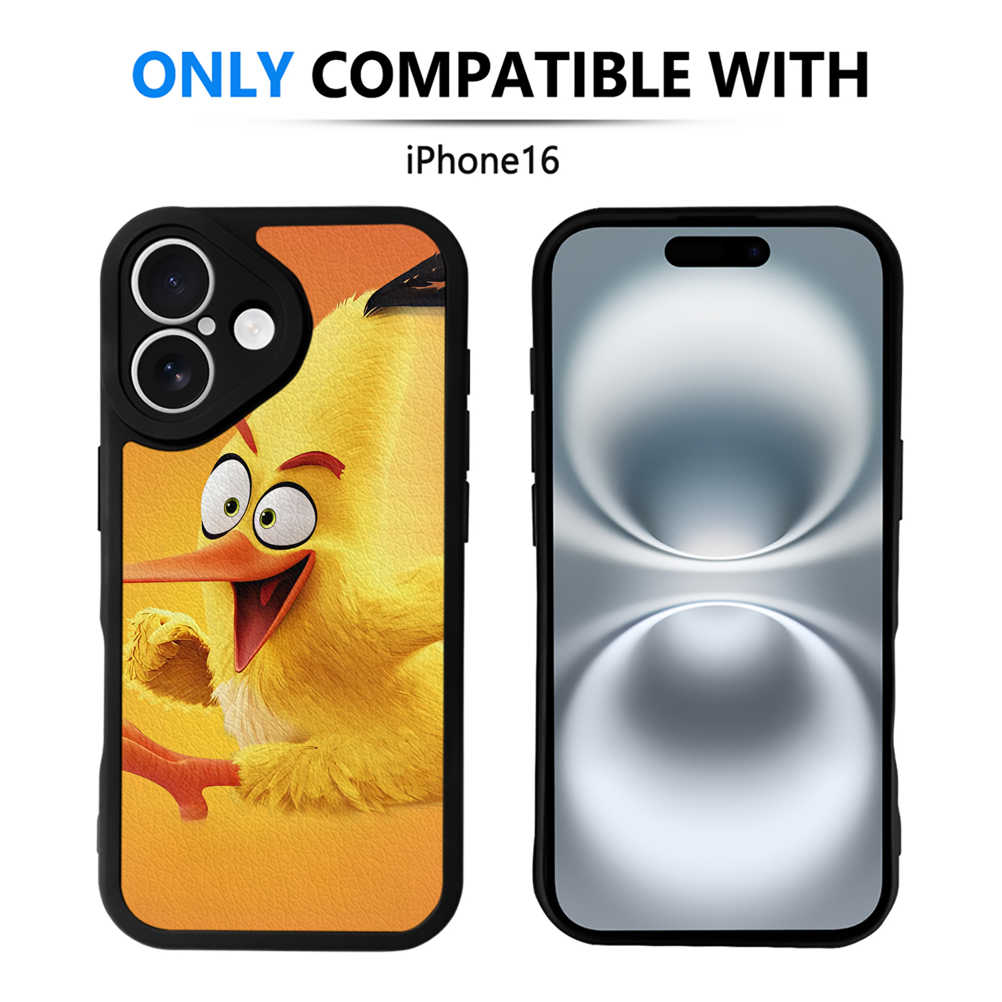 （画像用） Angry Birds アングリーバード 【iPhone 16シリーズ対応】シリコンスマホケース（レザー調） 材質：シリコン